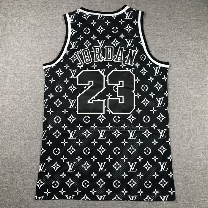 Camiseta Chicago Bulls x LV Michael Jordan NO 23 Mitchell & Ness 1997-98 Negro
